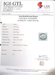 5.03/CT Natural Purple Sapphire with Govt. Lab Certificate-72016